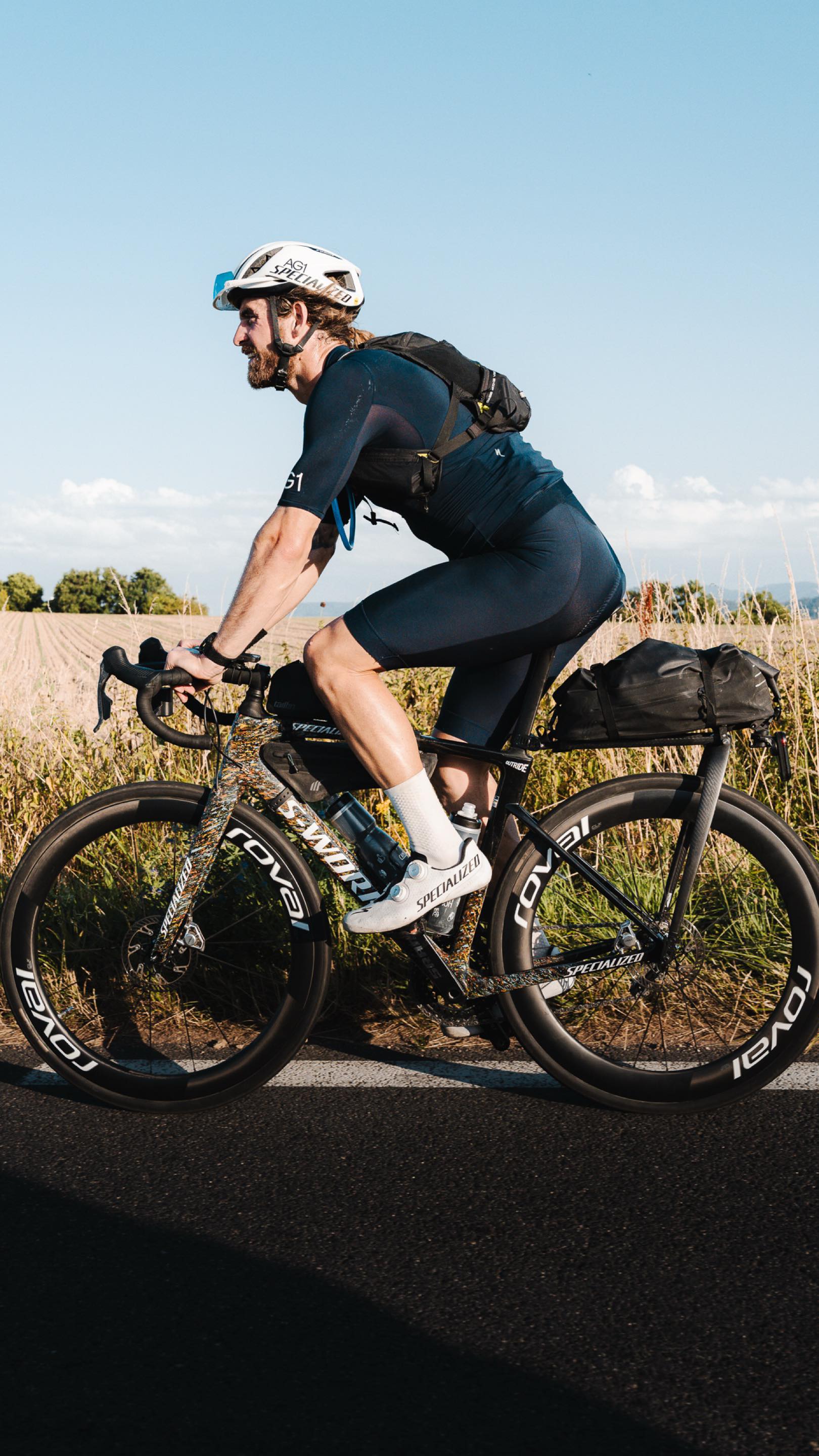 Instagram post by @jackultracyclist for Camelbak. Caption reads: From the original departure of the 1903 Tour de....