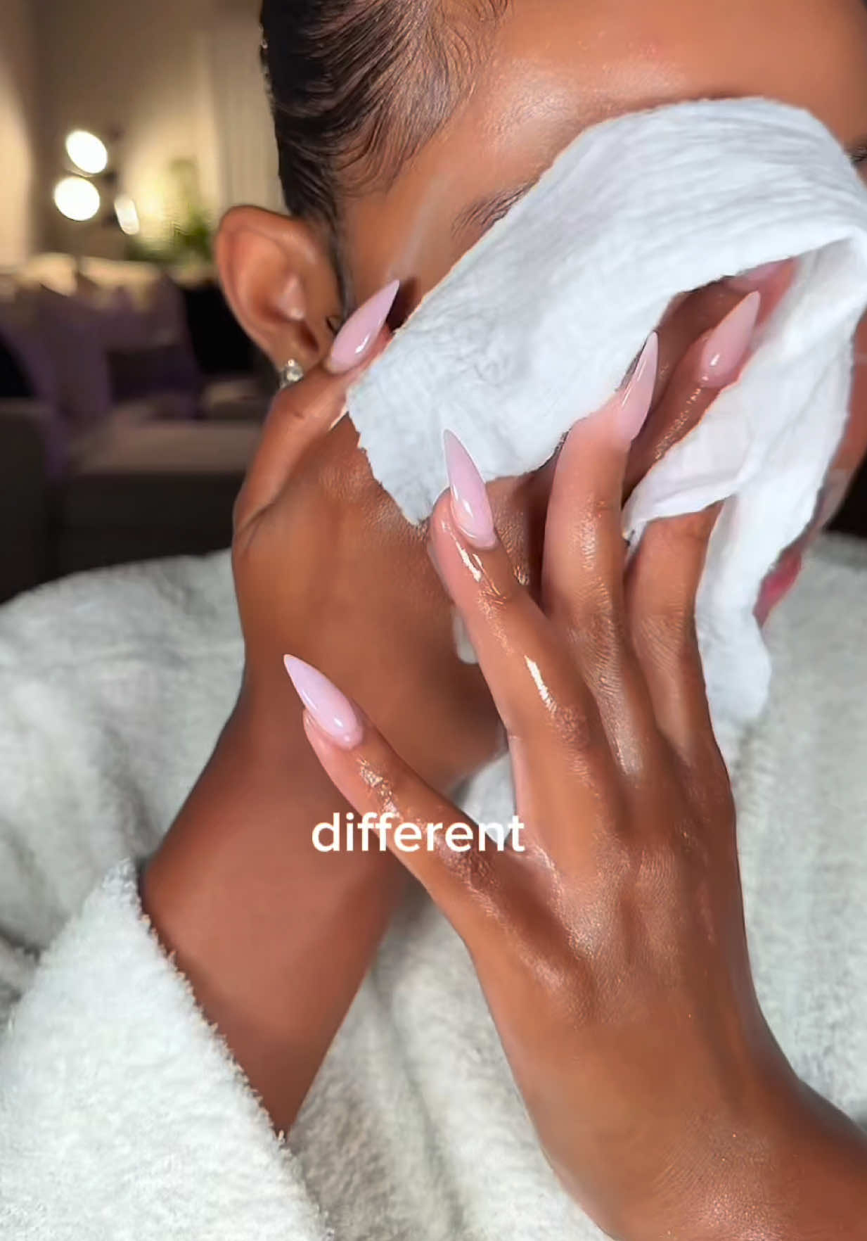TikTok post by @marvibridges for Pure Daily Care. Caption reads: [...] than your skincare routine. 👀👀👀 @Pure....