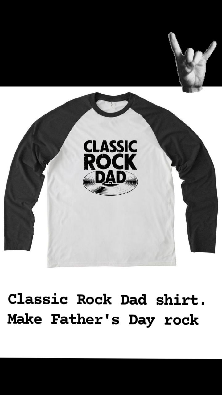 Instagram post by @classicrockmomentsinhistory for Bonfire. Caption reads: Classic Rock Dad gear: vintage vibes, loud style,....