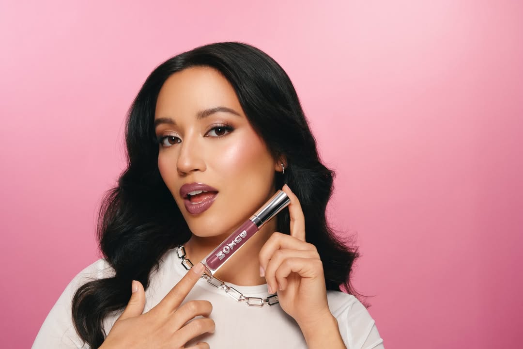 Instagram post by @christa.guz for BUXOM Cosmetics. Caption reads: new work for @buxomcosmetics 🫦❤️ beauty jobs &....