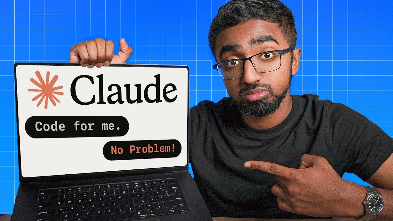 YouTube post by @SajjaadKhader for Thinkific. Caption reads: How I use Claude to Become a Top 1% Software....