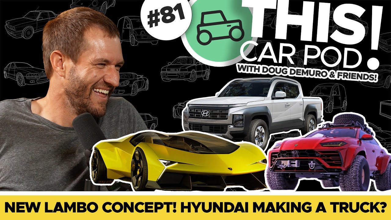 YouTube post by @DougDeMuro for True Classic. Caption reads: Doug's Insurance Bill! Kia Soul Dead! Jaguar Land....