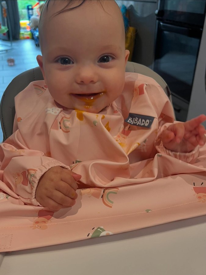 Instagram post by @raising.frostlings for Bibado. Caption reads: AD| 
Winters weaning has officially started and....