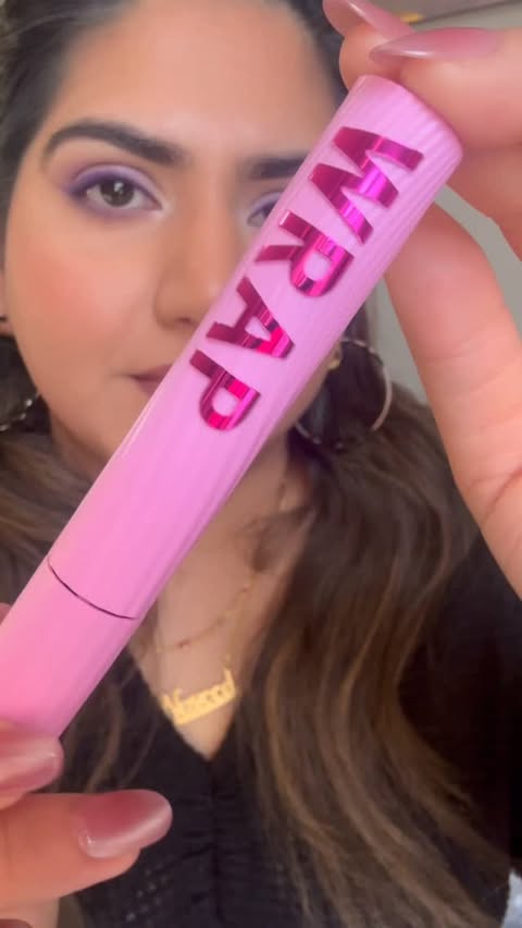 Instagram post by @makeuplover.saba for COVERGIRL. Caption reads: @covergirl Eye Enhancer Wrap Tubing Mascara [...].