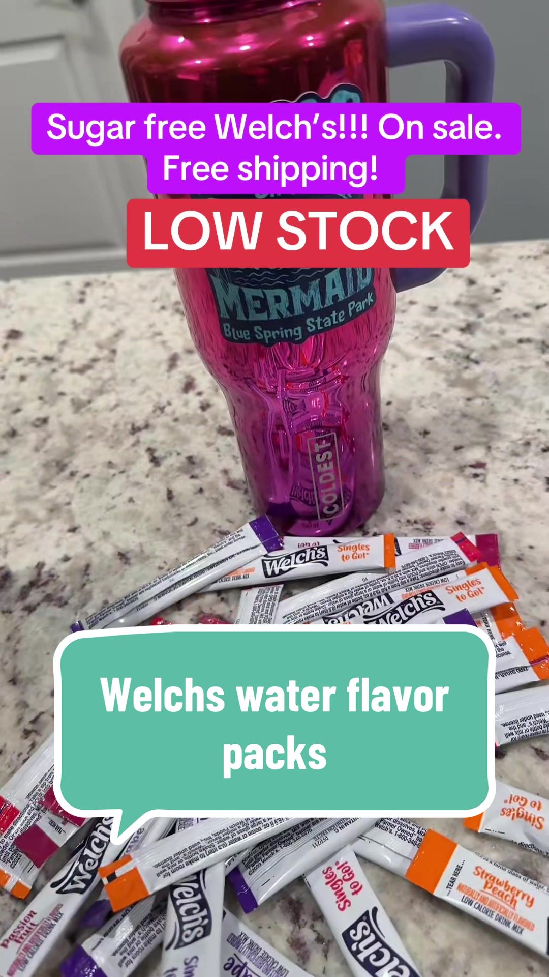 TikTok post by @fatlossduringperi for Singles To Go. Caption reads: [...] flavored water, drink mixes. @Singles To Go....