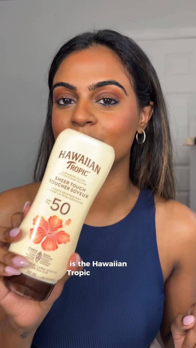 Instagram post by @ps.impressionss for Hawaiian Tropic. Caption reads: Have you tried this sunscreen? ☀️ @htropic_ca....