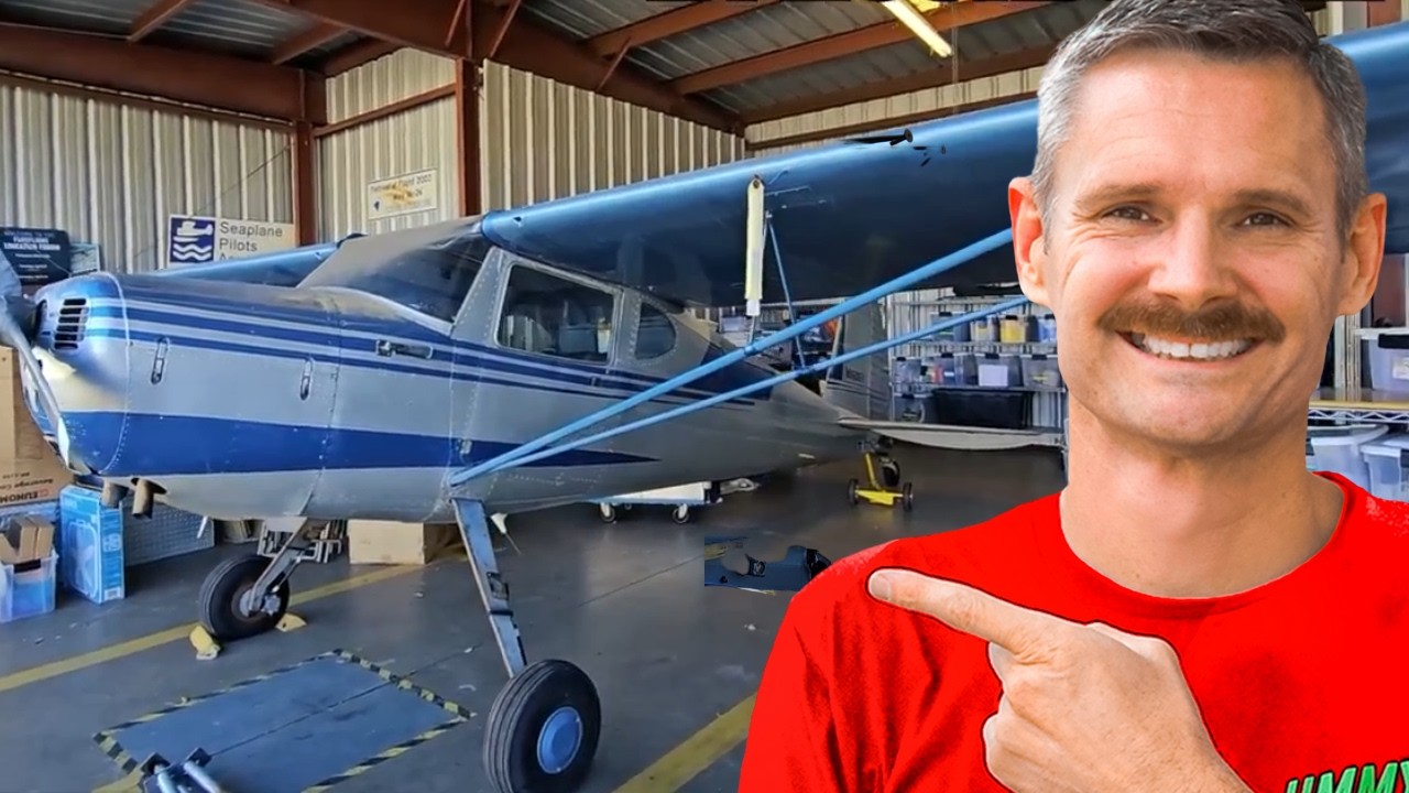 YouTube post by @therealjimmysworld for Factor_. Caption reads: I Rebuilt Abandoned 79yr Old Airplane.