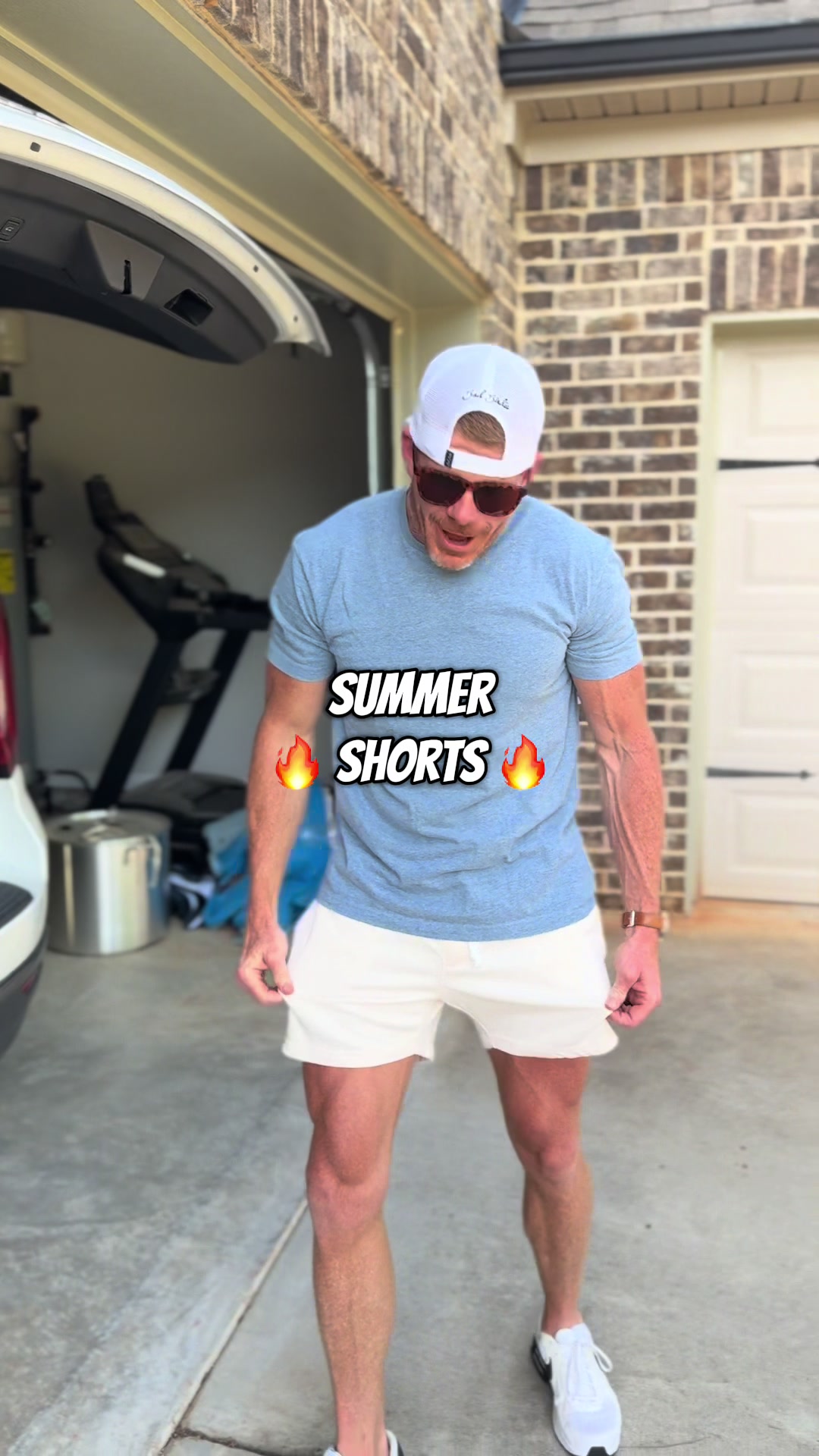 TikTok post by @dustinrwalton for Maamgic. Caption reads: [...] Go grab these lounge wear shorts from....