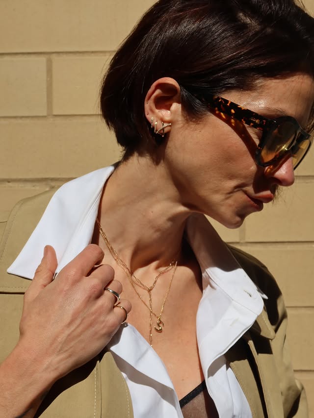 Instagram post by @thesofiakarvela for MEJURI. Caption reads: Everyday, Fine (Jewelry) Living. @mejuri....