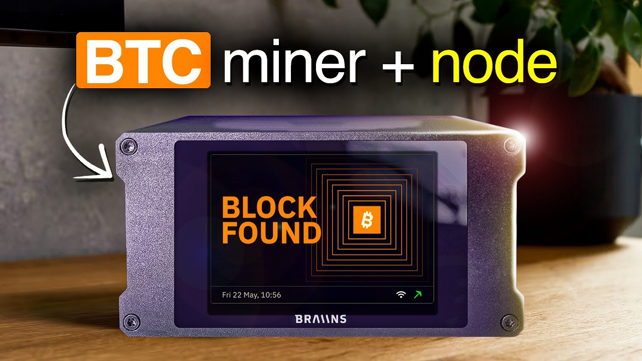 YouTube post by @TheHobbyistMiner for Podbean. Caption reads: The ULTIMATE Bitcoin Rig (All in One Miner + Node).