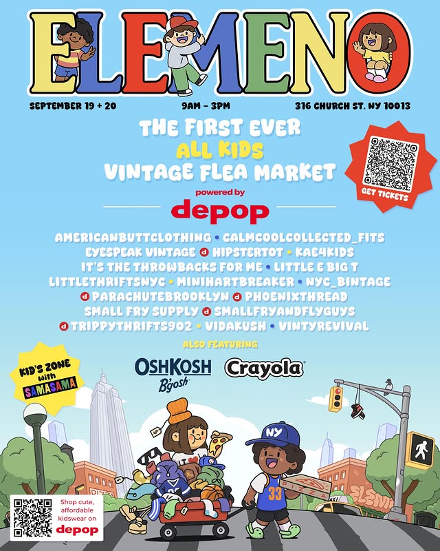 Instagram post by @popupgirlsnyc for Crayola. Caption reads: [...] @elemenokids (in partnership with @crayola....