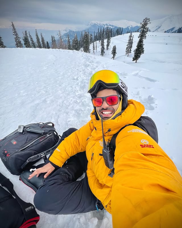 Instagram post by @rizzaalee for Royal Enfield. Caption reads: Happy International Mountains Day. Mountains.....