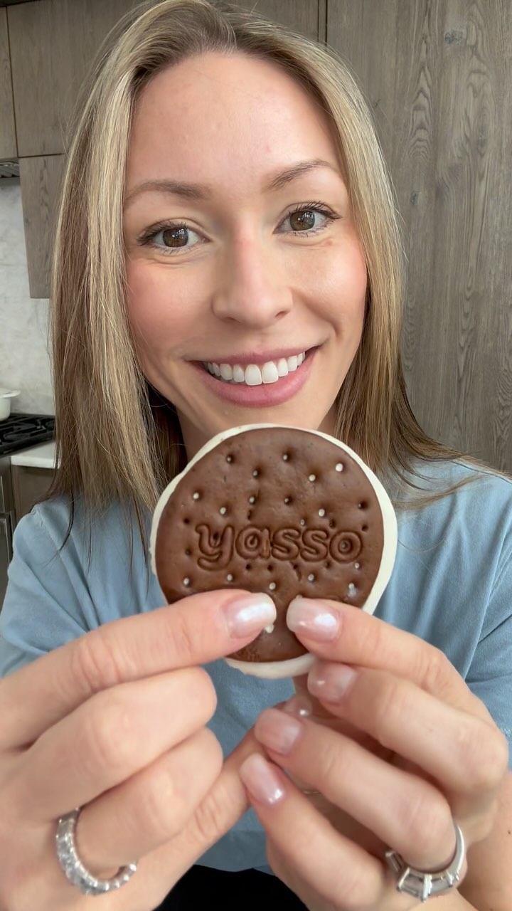 Instagram post by @healthyishfoods for Yasso. Caption reads: I partnered with @yasso to share their new and....