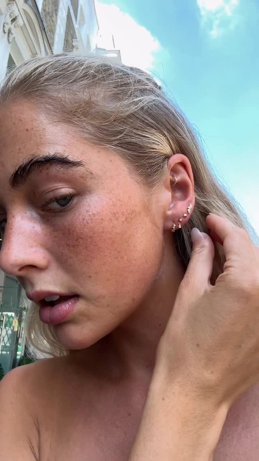 Instagram post by @gracemurrphy for Astrid & Miyu. Caption reads: The newest addition to my ears @astridandmiyu.