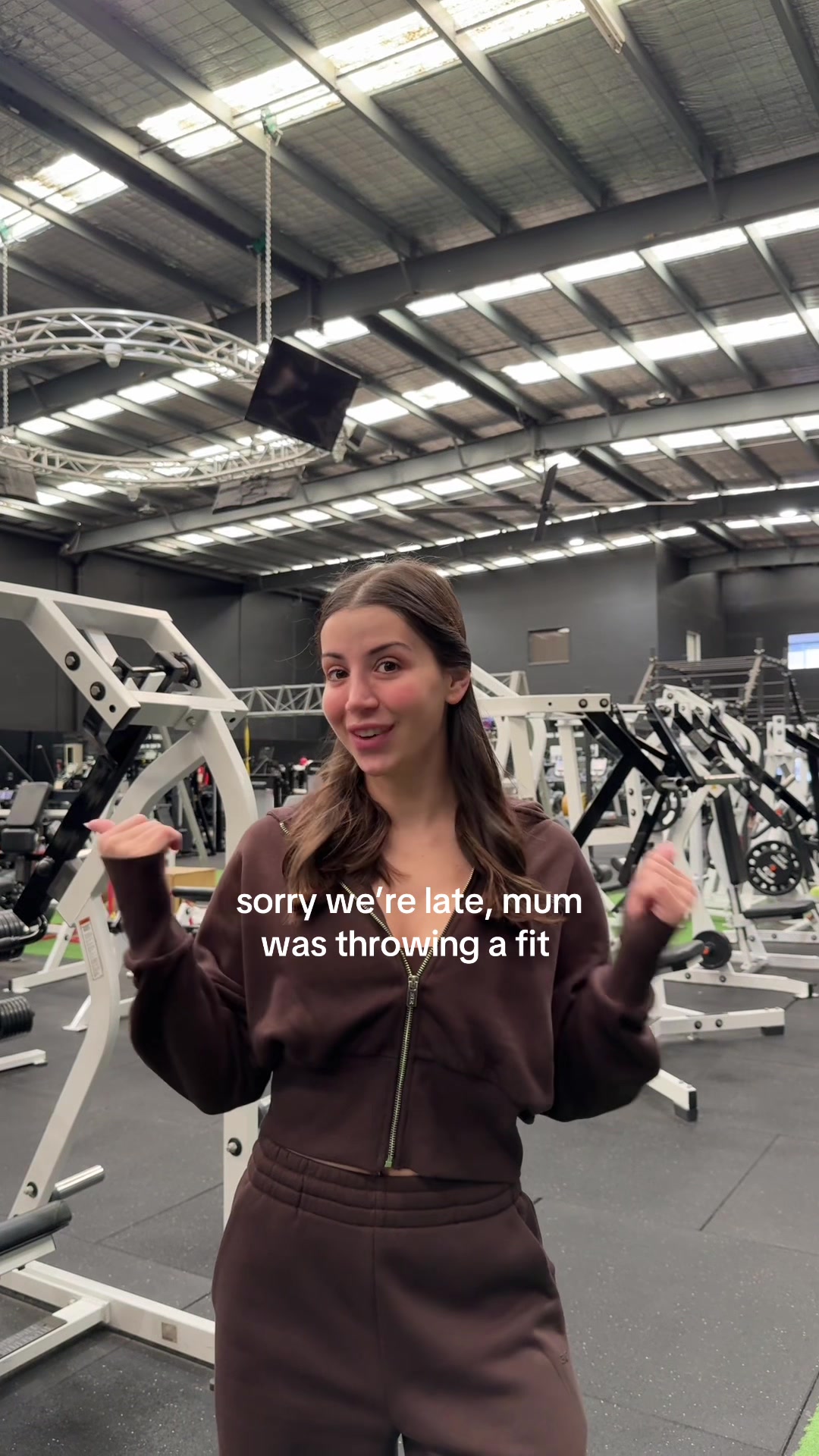 TikTok post by @adelemareee for Elite Eleven Sporting. Caption reads: the gym duo you didn’t know you needed 🤎 @Elite....