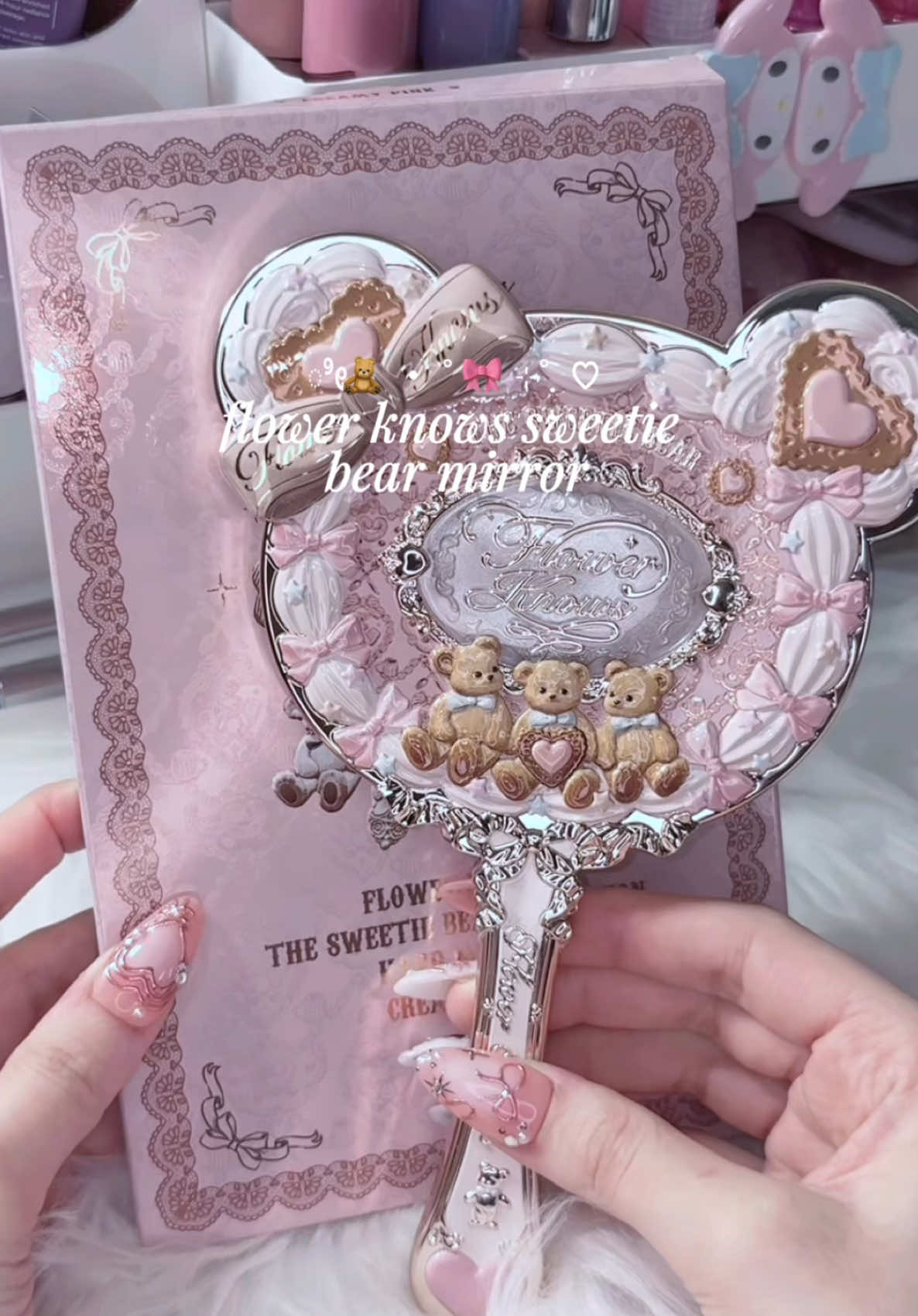 TikTok post by @beauty4ssma for Flower Knows. Caption reads: flower knows the sweetie bear collection hand....
