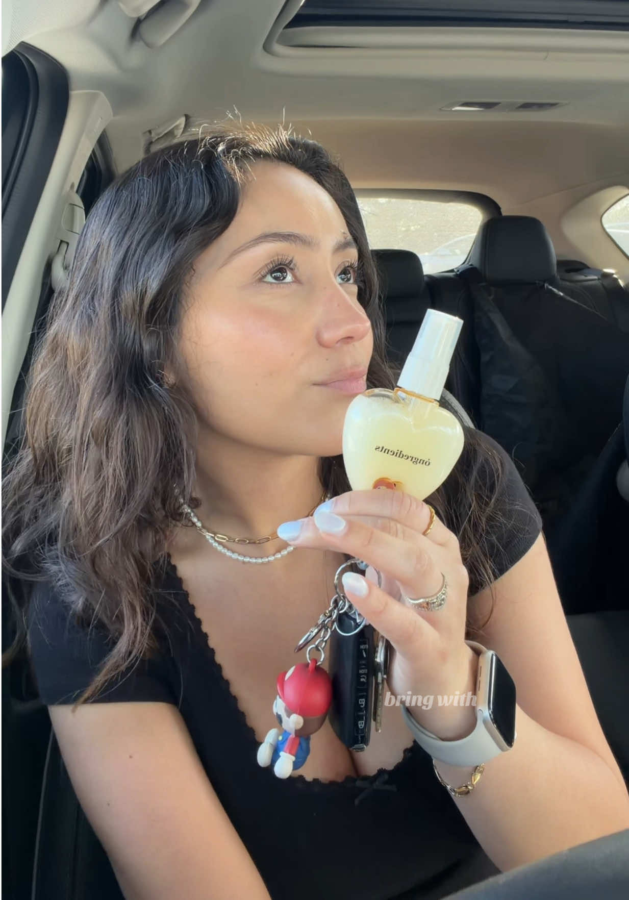 TikTok post by @itsmayrazambrano for Ongredients US Store. Caption reads: Glow on the go 🤭 @ongredients US @Ongredients....
