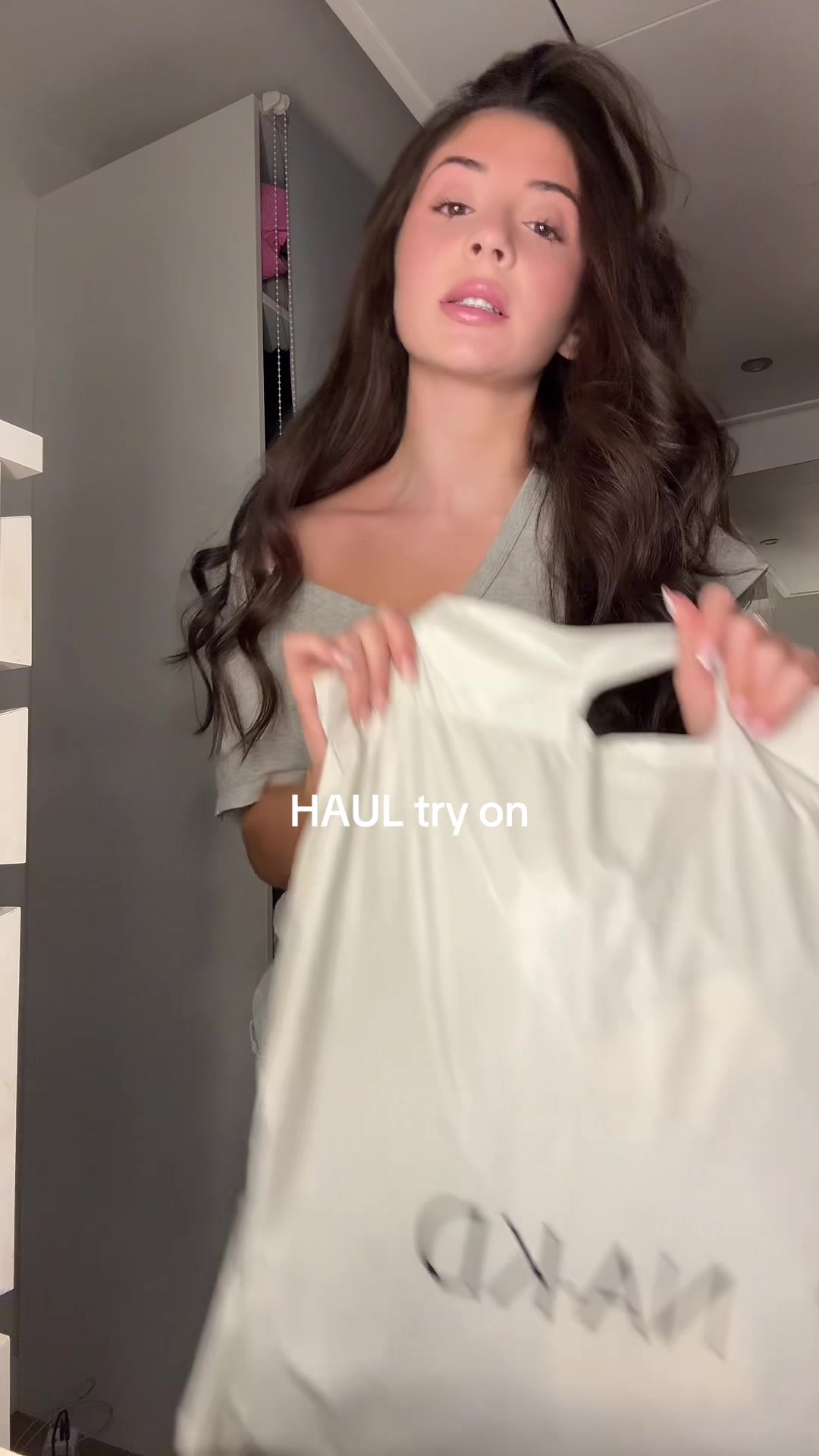 TikTok post by @theaabrm for NA-KD. Caption reads: @nakdfashion produits offerts #fyp #fashion [...].