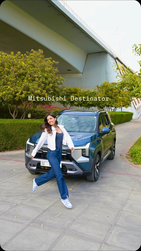 Instagram post by @jowanaburgan for Mitsubishi Motors. Caption reads: [...] starting just at 69,900 AED! 😍....