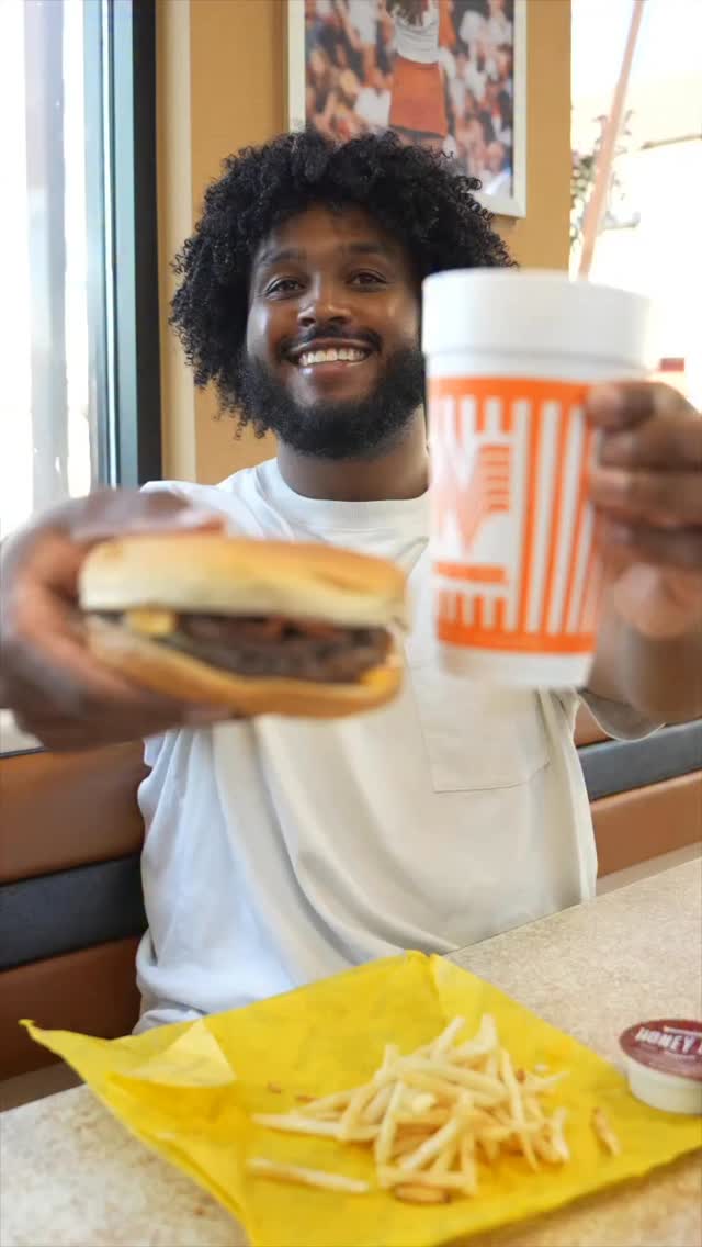 Instagram post by @rellrugely for Whataburger. Caption reads: Big flavor. Big Texas energy. 🤠 The Bacon....