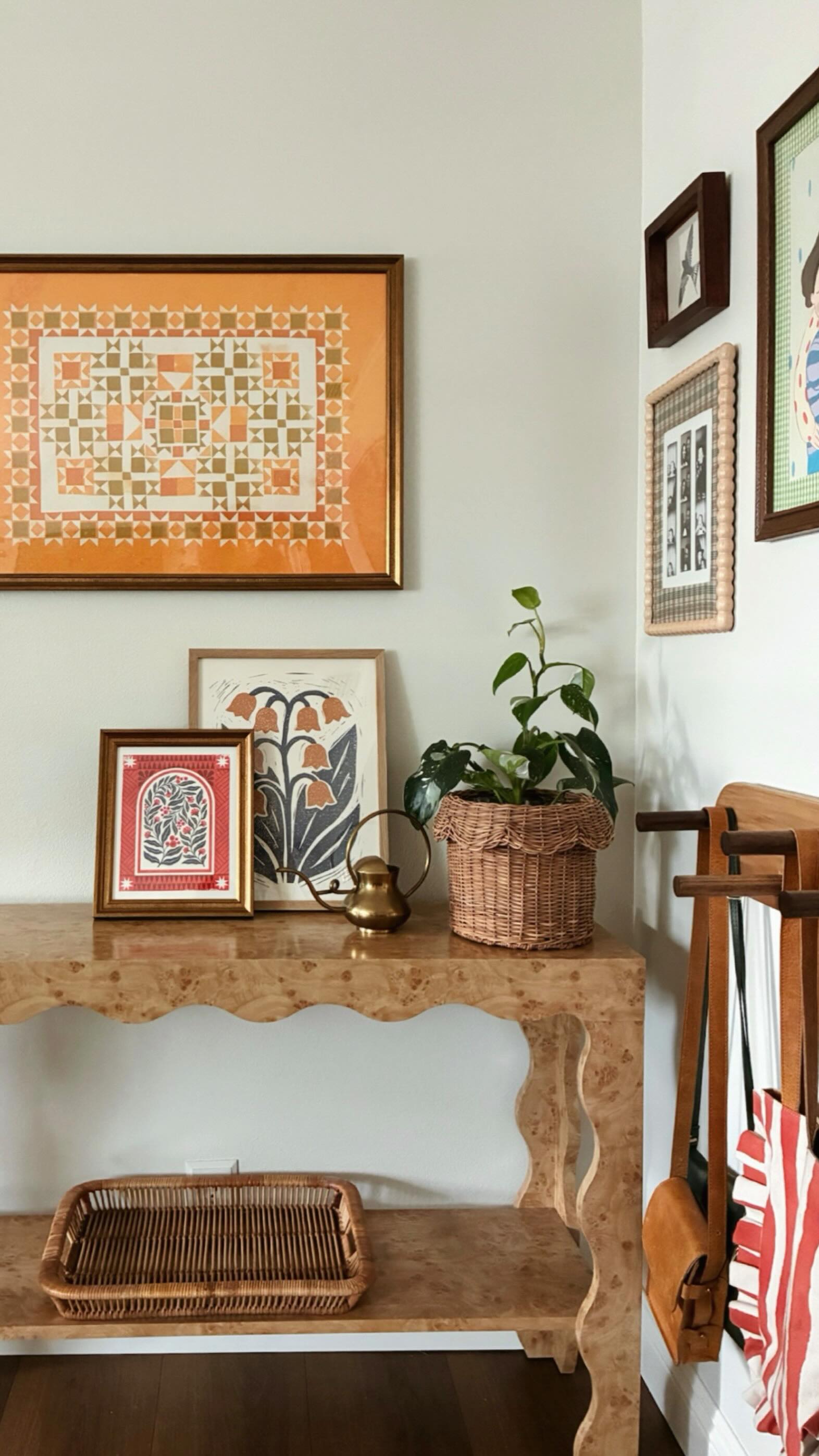 Instagram post by @_laura_prietto for Opposite Wall. Caption reads: Quilt lovers, cottage core enthusiasts, and fans....