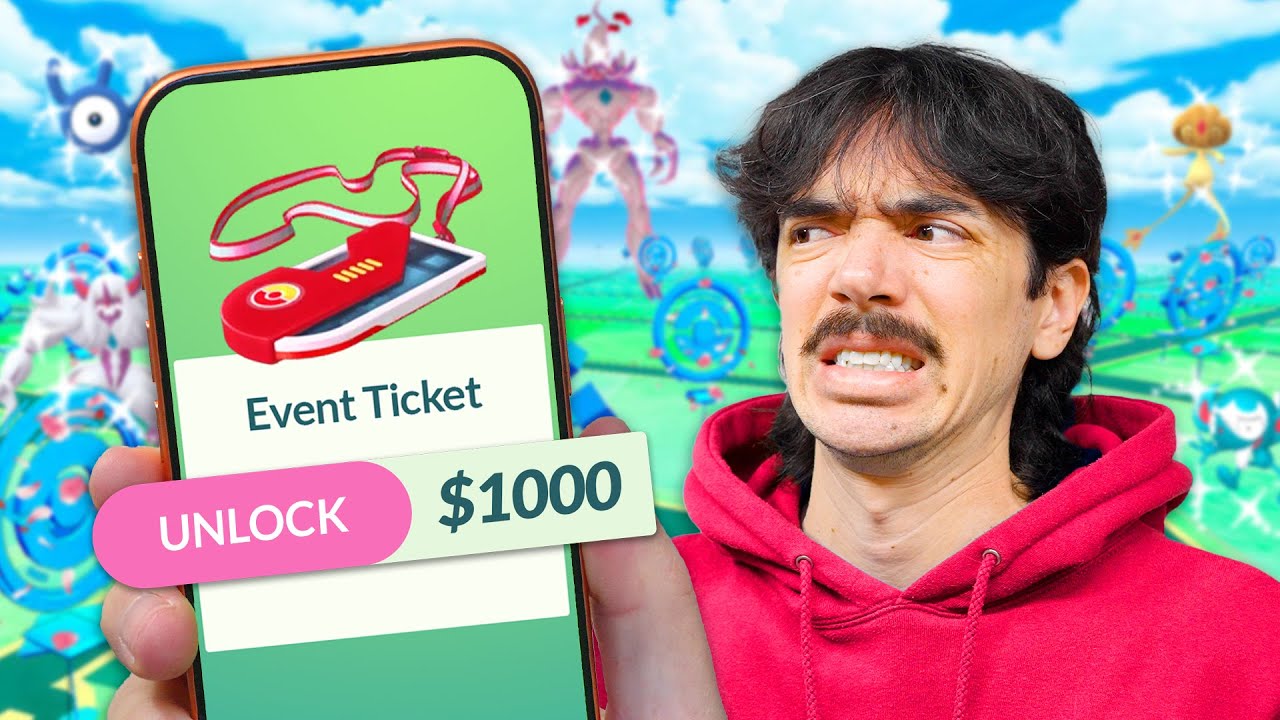 YouTube post by @trnrtips for Whatnot. Caption reads: I Found a $1000 Loophole in Pokémon GO's Best....