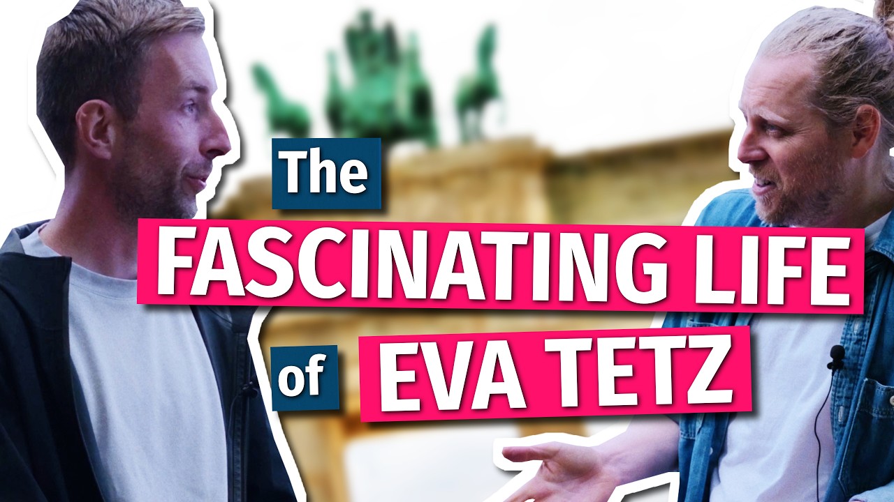 YouTube post by @whitlamsberlintours for Dehancer. Caption reads: Amazing Life of Eva Tetz.