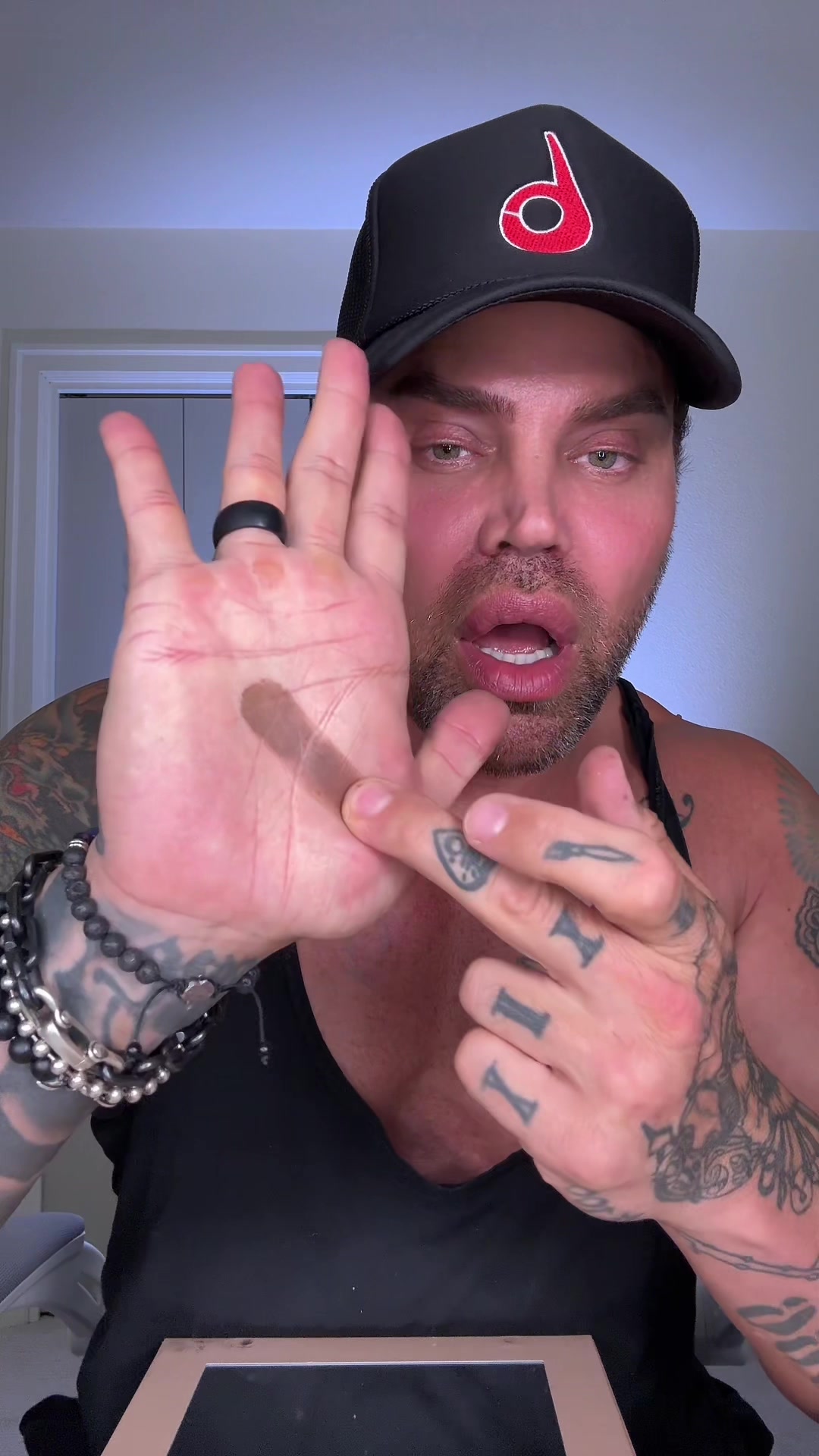 TikTok post by @callher6 for Jeffree Star Cosmetics. Caption reads: O*** Is Back In Stock! @Jeffree Star Cosmetics....