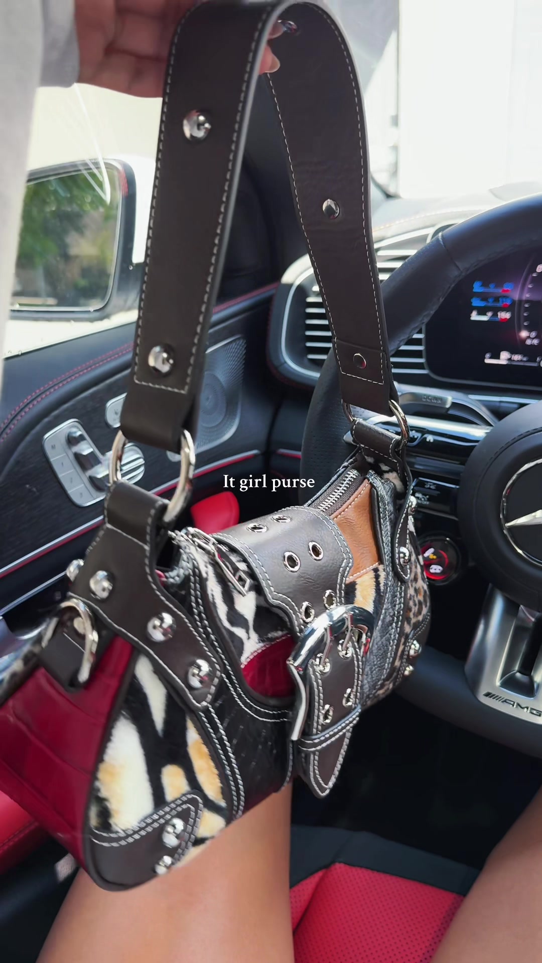 TikTok post by @italiajjacqueline for Dolls Kill. Caption reads: [...] #handbag #purse #shoulderbag #dollskill....