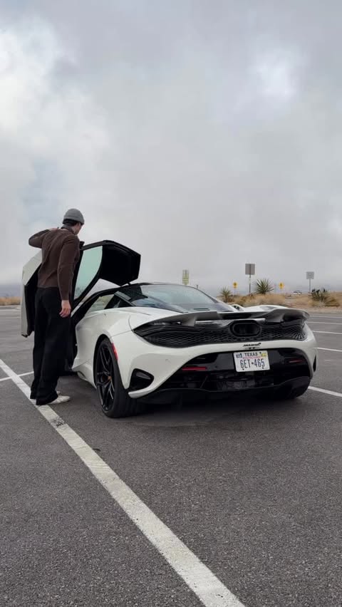 Instagram post by @drewfromladue for McLaren. Caption reads: test driving my dream car the @mclaren 750s with....