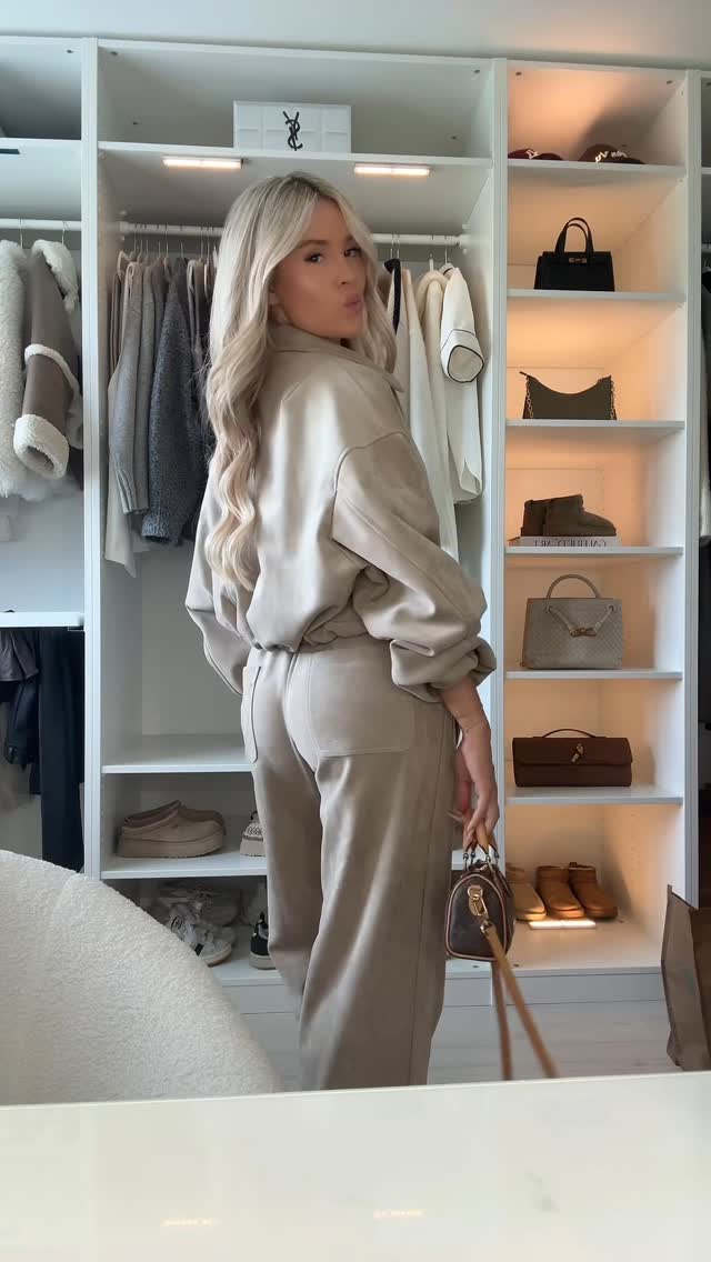 Instagram post by @ab61e for Cernucci. Caption reads: my fave @cernucci tracksuit 🤎🤎🤎🤎.