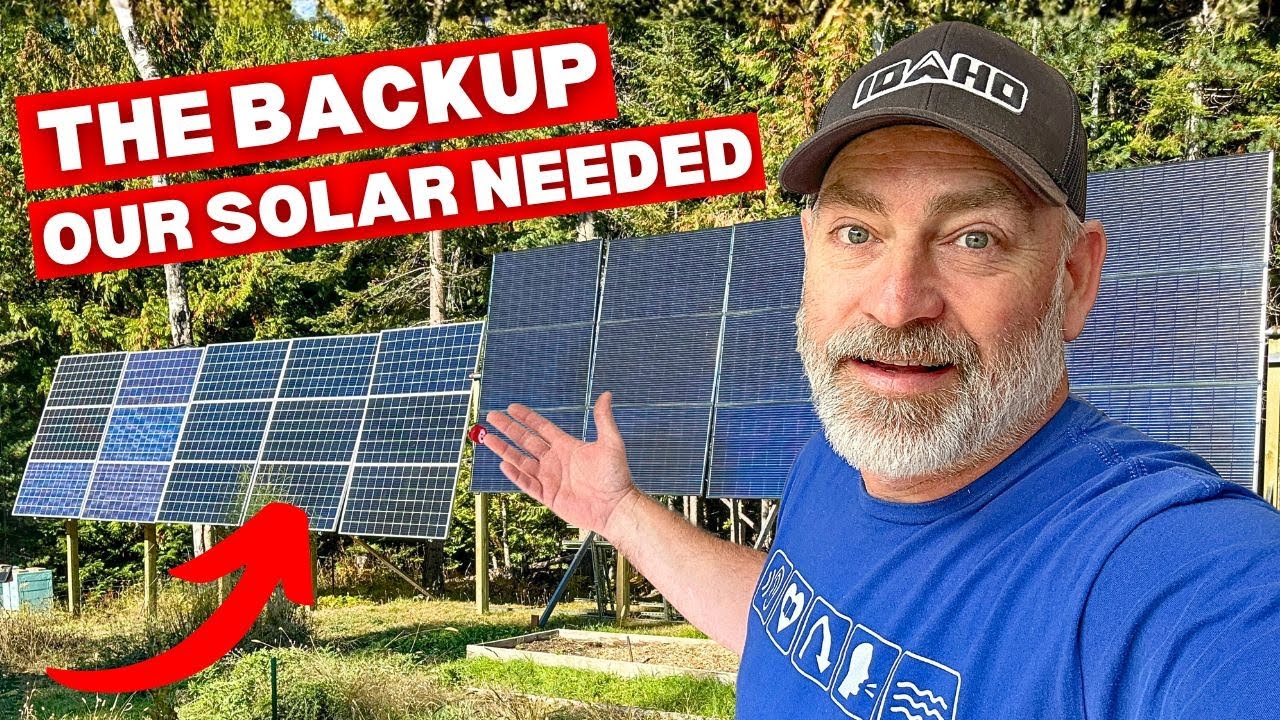 YouTube post by @MartinJohnsonOffGridLiving for Eufy. Caption reads: This Backup System SOLVED Our Off-Grid Power....