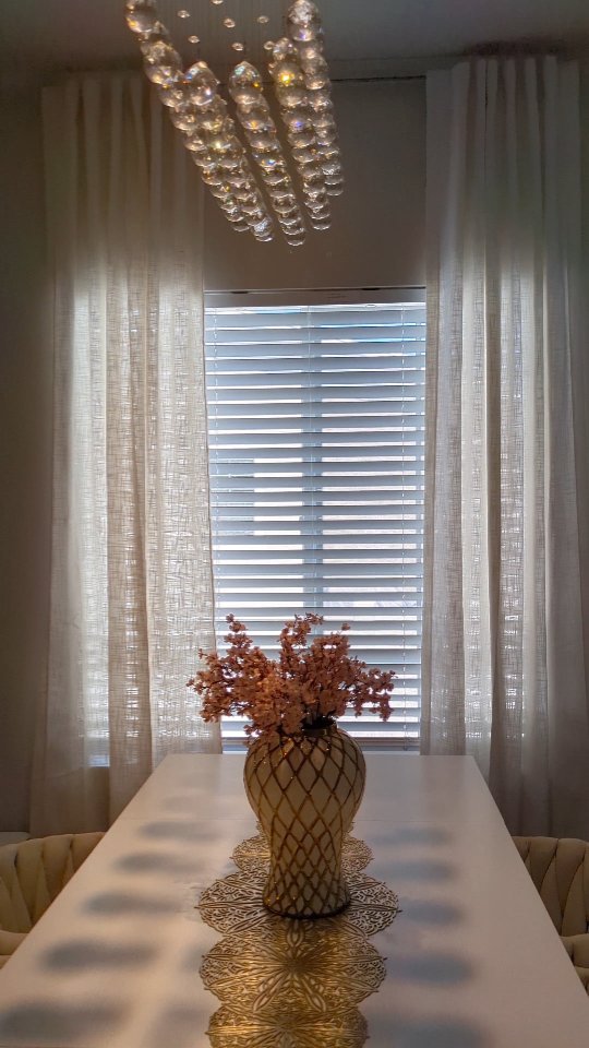 Instagram post by @luianychipman for Half Price Drapes. Caption reads: These gorgeous drapes from @halfpricedrapes have....