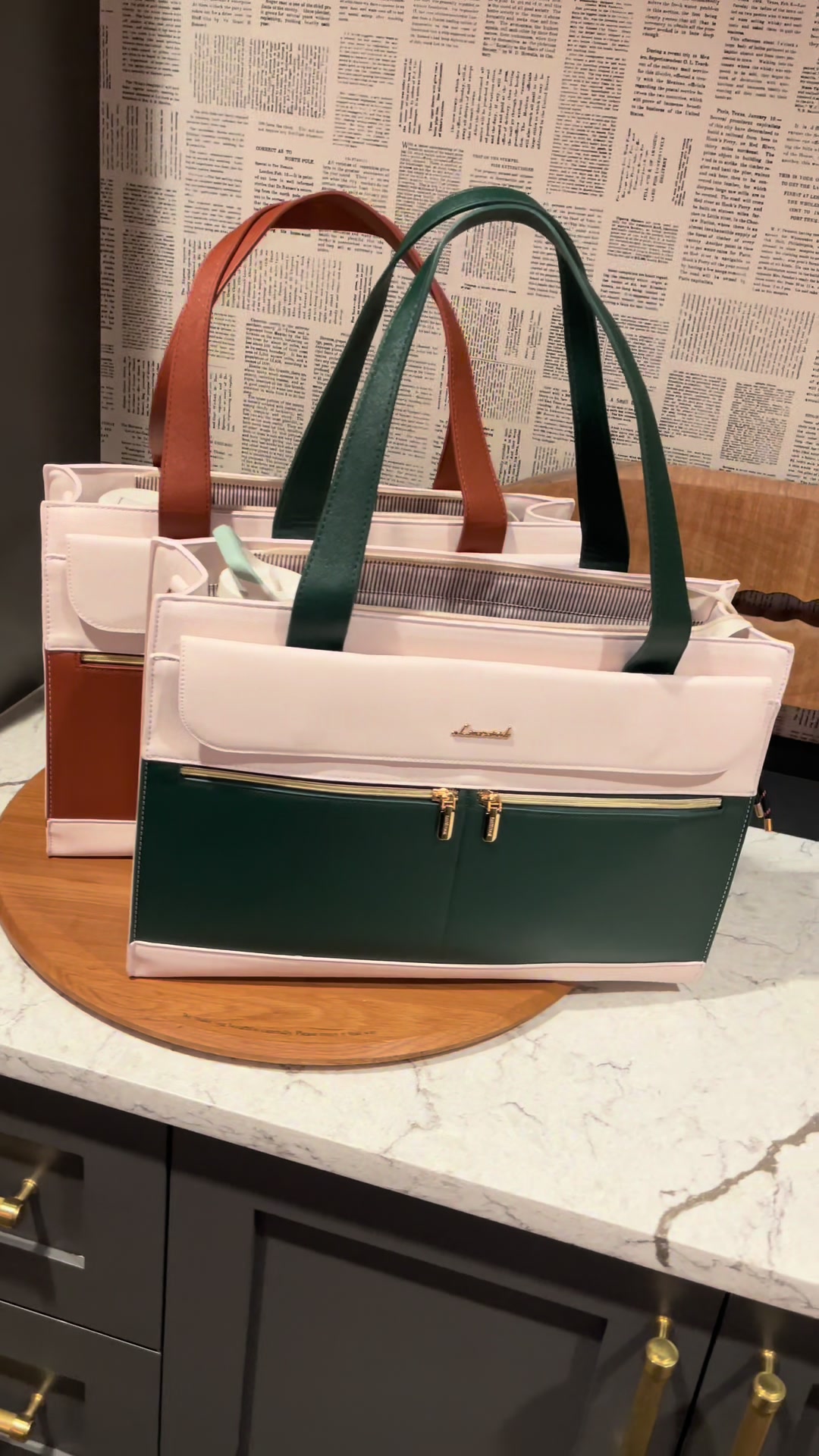 TikTok post by @emilys0521 for Lovevook. Caption reads: [...] this deal?! #totebag #workbag #purse....