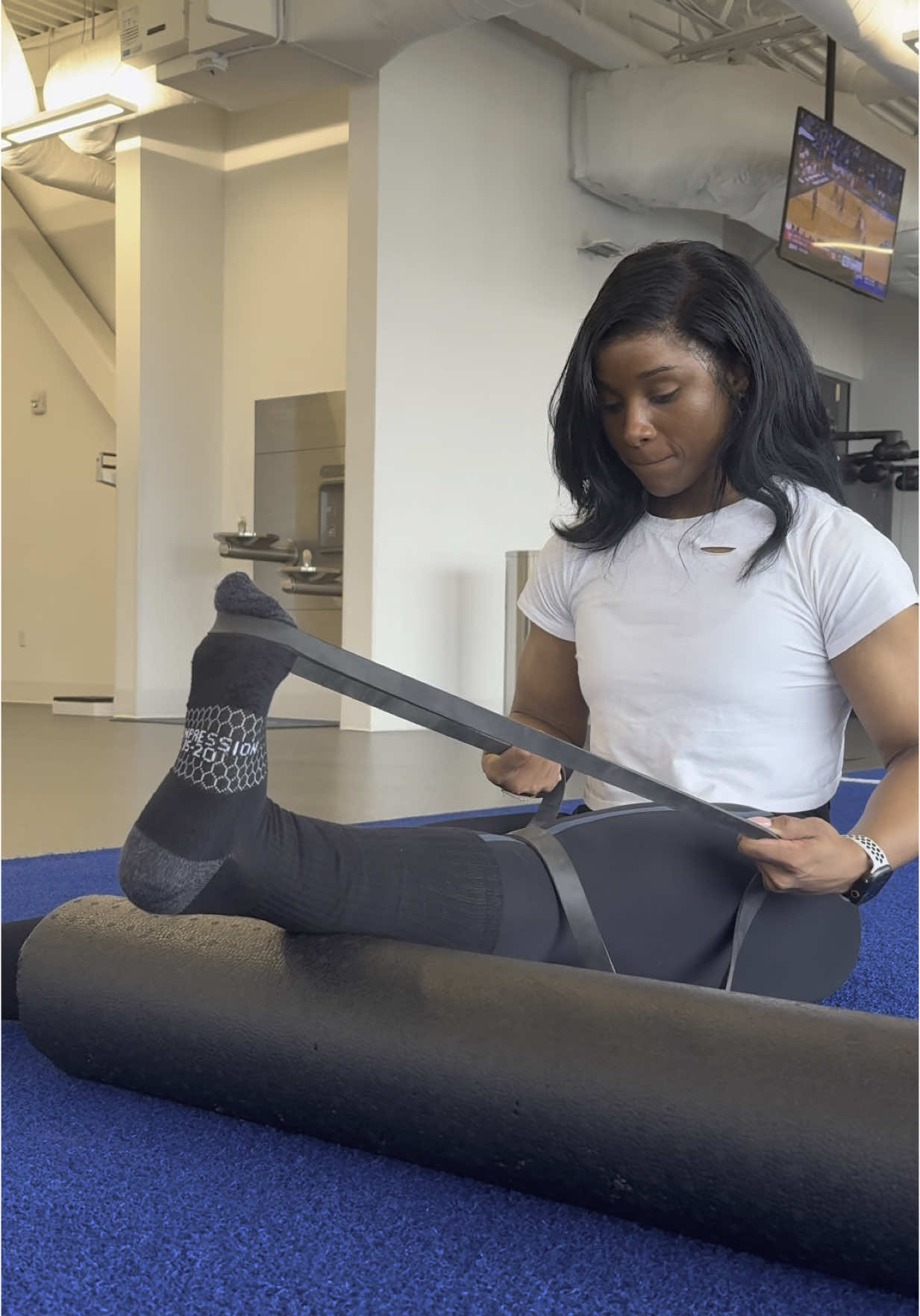 TikTok post by @get_moefit for Bombas. Caption reads: * I’ve partnered @Bombas because just as much as I....