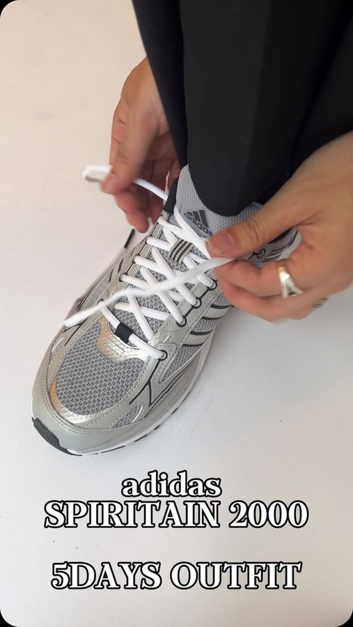 Instagram post by @slvr0_ for ABC-MART KIDS. Caption reads: adidas SPIRITAIN2000 5DAYS OUTFIT
@abc_mart_japan....