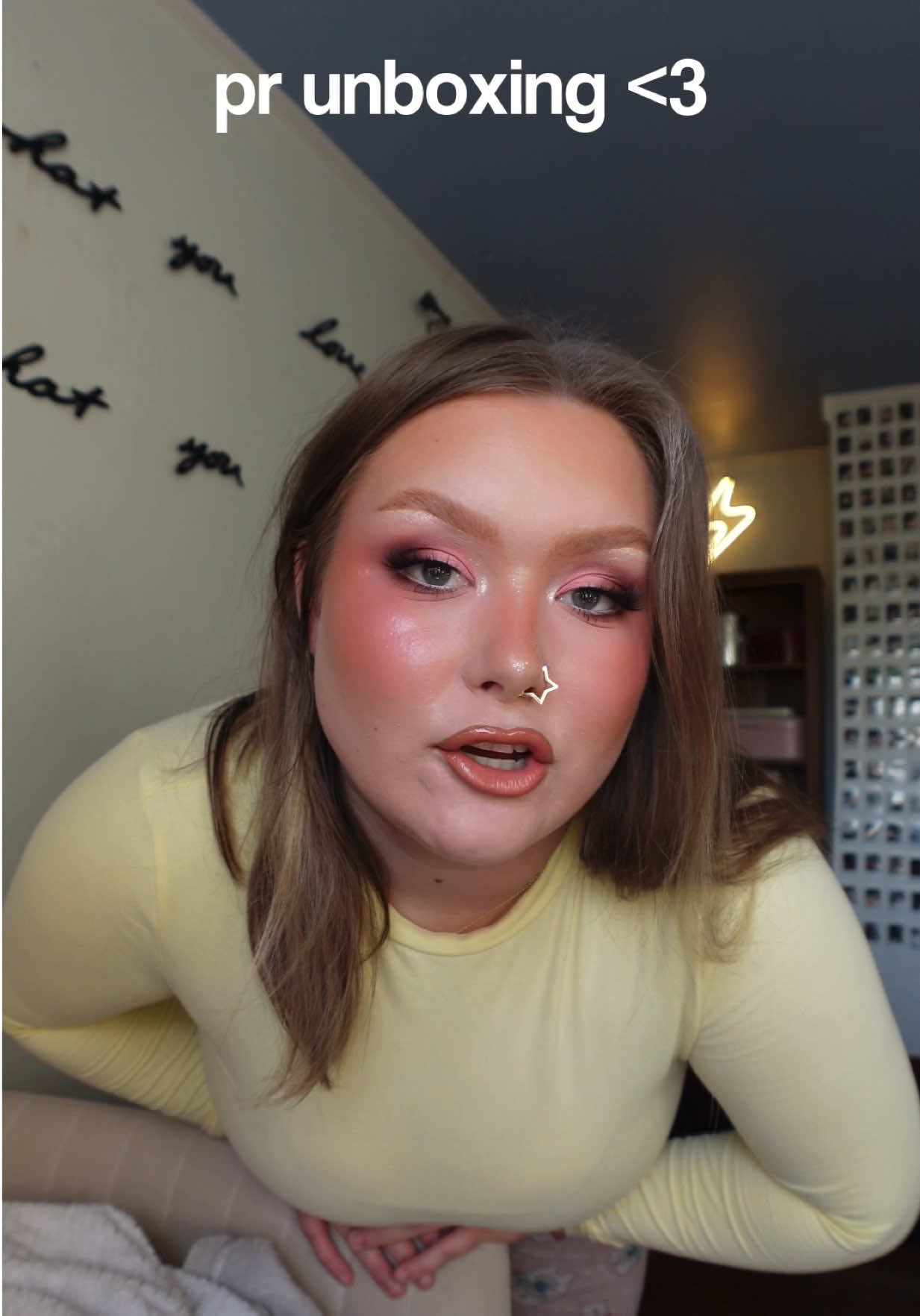 TikTok post by @creatingherself for Neutrogena. Caption reads: You know the unboxing is gonna be GOOD when I’m....