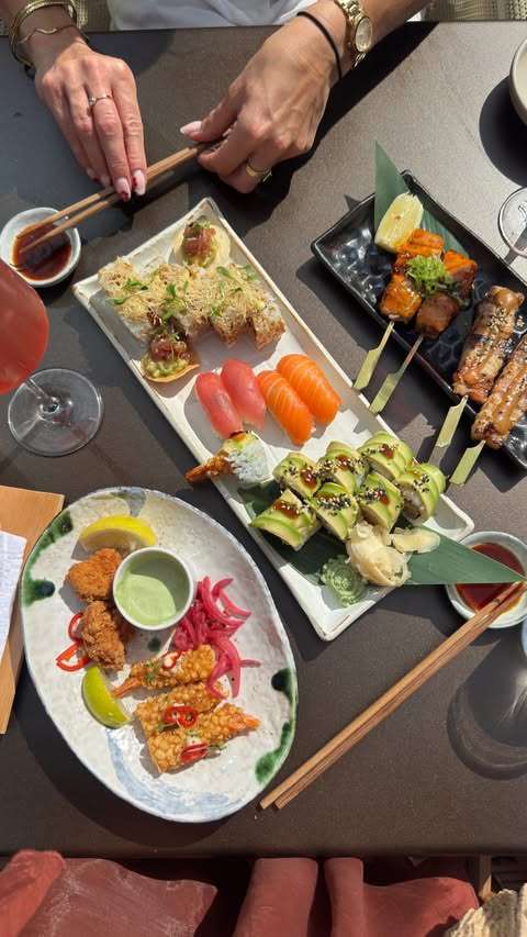 Instagram post by @hausofhollyjay for Sticks'n'Sushi. Caption reads: [...] AD/PR Invite #manchesterblogger....