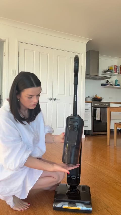 Instagram post by @birthwithbeth_ for Tineco. Caption reads: Clean floors, no chemicals, half the effort....