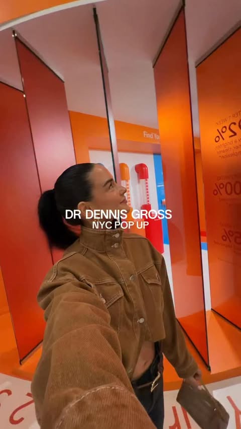 Instagram post by @lauramahachek for Dr. Dennis Gross Skincare. Caption reads: #DDGPartner Dr Dennis Gross Pop Up in NYC! ✨ 📍31....