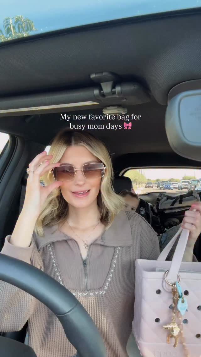 Instagram post by @bayliejanis for BOGGBAG. Caption reads: My new favorite bag from @boggbags is durable,....