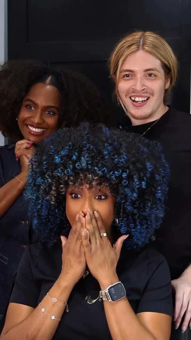 Instagram post by @artistic.aestheticss for MODERN SALON. Caption reads: CURLY HAIR TRANSFORMATION 
in collaboration with....