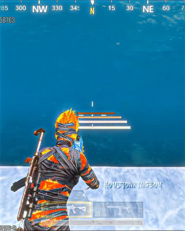 Instagram post by @houstonkingboy for PUBG MOBILE. Caption reads: [...] FOR MORE AWESOME CONTENT😈 #partner....