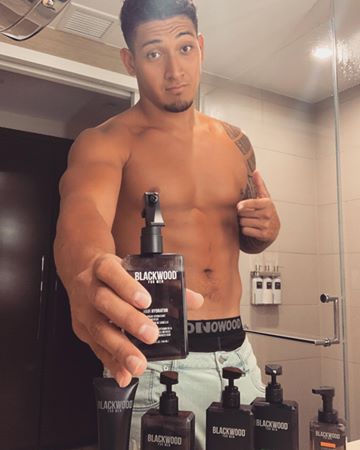 Instagram post by @bradleejianae for Blackwood For Men. Caption reads: @blackwoodformen
#cleanserestoreprotect [...].