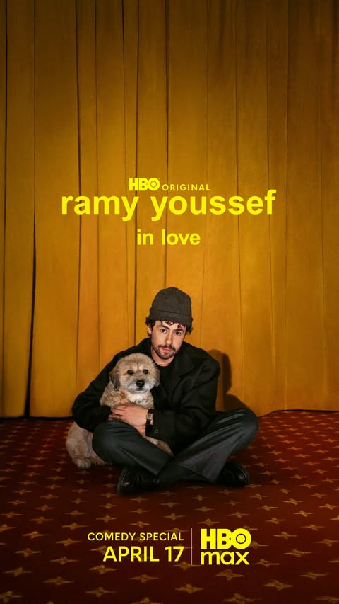 Instagram post by @ramy for HBO. Caption reads: my third @hbo special IN LOVE is out april [...].
