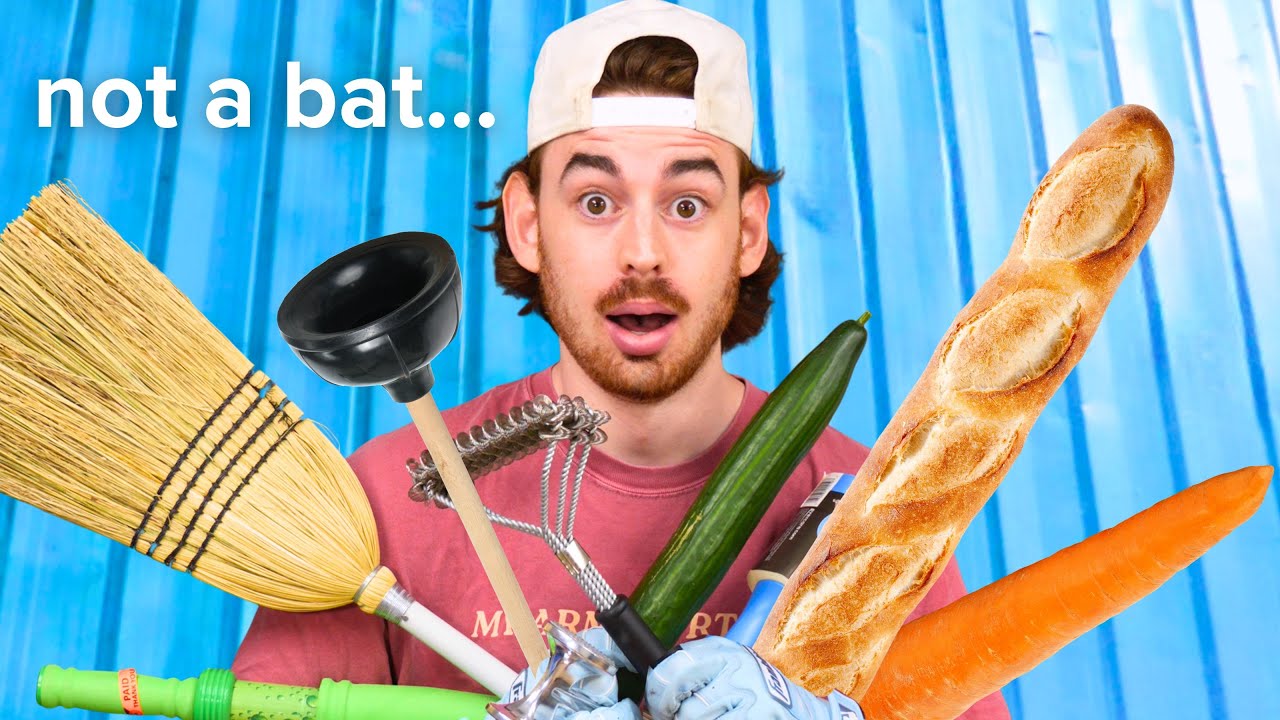 YouTube post by @wegotice for Shady Rays. Caption reads: Anything But A Bat Homerun Derby (Grocery Store....