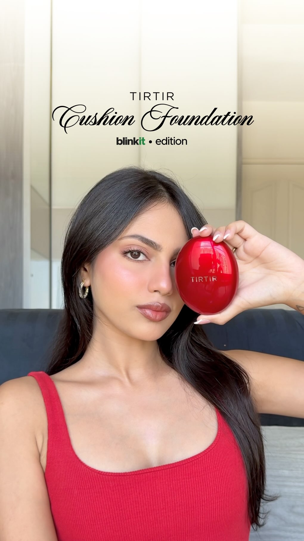 Instagram post by @khushihegde for TIRTIR. Caption reads: [...] for every skin tone and every vibe!....