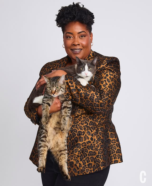 Instagram post by @eccentrickittens for Cosmopolitan. Caption reads: [...] Monstera and I did a shoot with....