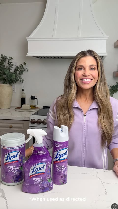 Instagram post by @daniellefishel for Lysol. Caption reads: [...] is better when I’m the one doing it. @lysol....