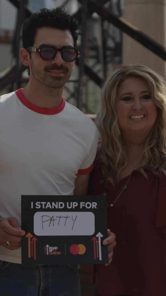 Instagram post by @joejonas for Mastercard. Caption reads: Patty’s journey is a reminder that love and....